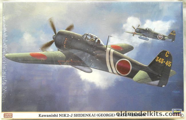 Hasegawa 1/32 Kawanishi N1K2-J Shidenkai George Late Version - (N1K2 N1K2J), 08236 plastic model kit